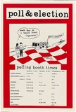 Artist: STUDENTS | Title: Poll & election | Date: 1979 | Technique: screenprint, printed in colour, from two stencils
