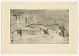 Artist: WILLIAMS, Fred | Title: Mountain landscape. Number 2 | Date: 1965-66 | Technique: etching, engraving, rough biting and mezzotint rocker, printed in black ink, from one copper plate | Copyright: © Fred Williams Estate
