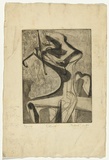 Artist: Cilento, Margaret. | Title: Violinist. | Date: 1948 | Technique: etching, softground, aquatint, printed in black ink, from one  plate