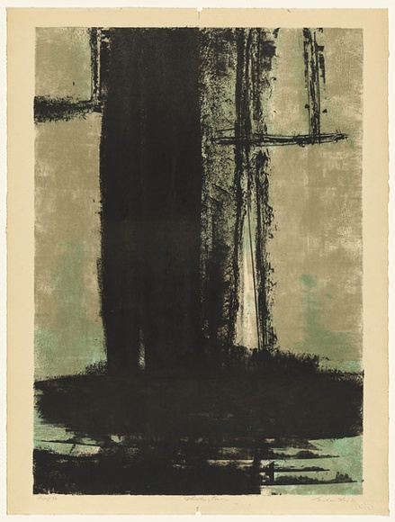 Artist: KING, Grahame | Title: Floating tower | Date: 1963 | Technique: lithograph, printed in colour, from three stones [or plates]