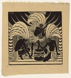 Artist: Blackburn, Vera. | Title: Tom-Tom. | Date: 1934 | Technique: linocut, printed in black ink, from one block | Copyright: © Vera Blackburn