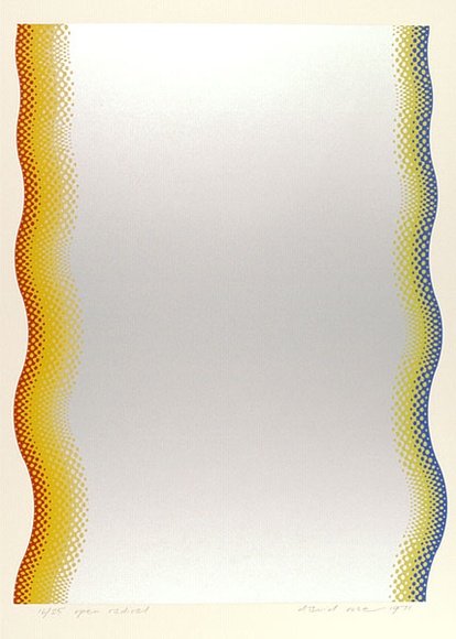 Artist: ROSE, David | Title: Open radical | Date: 1971 | Technique: screenprint, printed in colour, from six stencils