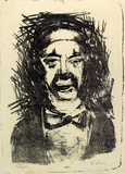 Artist: Grieve, Robert. | Title: Clown | Date: 1954 | Technique: lithograph, printed in black ink from one stone