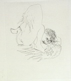 Artist: BOYD, Arthur | Title: Icarus falling. | Date: 1971 | Technique: etching, printed in black ink, from one plate | Copyright: Reproduced with permission of Bundanon Trust