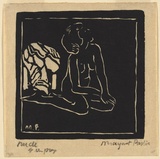 Artist: PRESTON, Margaret | Title: Nude 2 | Date: 1925 | Technique: woodcut, printed in black ink, from one block | Copyright: © Margaret Preston. Licensed by VISCOPY, Australia