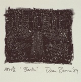 Artist: Bowen, Dean. | Title: Berlin | Date: 1989 | Technique: lithograph, printed in black ink, from one stone