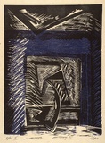 Artist: Marshall, Jennifer. | Title: Parterre IV | Date: 1990 | Technique: woodcut and linocut, printed in colour, from two plates