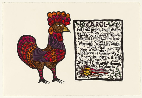 Artist: HANRAHAN, Barbara | Title: Carol | Date: 1962 | Technique: linocut, printed in black ink, from two blocks