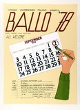 Artist: UNKNOWN | Title: Ballo '78 | Date: 1978 | Technique: screenprint, printed in colour, from four stencils