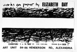 Artist: MERD INTERNATIONAL | Title: Works on paper by Elizabeth Day | Date: 1983 | Technique: screenprint