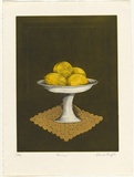 Artist: GRIFFITH, Pamela | Title: Lemons | Date: 1982 | Technique: etching, aquatint, soft ground printed in colour from two zinc plates, on | Copyright: © Pamela Griffith