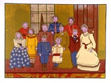 Artist: HANRAHAN, Barbara | Title: Pink family | Date: 1977 | Technique: screenprint, printed in colour, from eight stencils