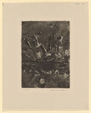 Artist: WILLIAMS, Fred | Title: Knoll in the You Yangs | Date: 1963-64 | Technique: sugarlift aquatint, aquatint, etching, engraving, printed in black ink, from one plate | Copyright: © Fred Williams Estate