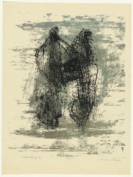 Artist: KING, Grahame | Title: Duet | Date: 1965 | Technique: lithograph, printed in colour, from two stones [or plates]