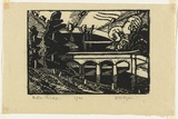 Artist: Syme, Eveline | Title: Bulla Bridge | Date: 1934 | Technique: wood-engraving, printed in black ink, from one block