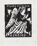 Artist: WORSTEAD, Paul | Title: Plenty of scorn | Date: 1980 | Technique: screenprint, printed in black ink, from one stencil | Copyright: This work appears on screen courtesy of the artist