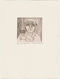 Artist: Robinson, William. | Title: Pug self-portrait | Date: 1991 | Technique: etching, printed in brown ink, from one plate