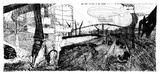 Artist: Rooney, Elizabeth. | Title: Bridgehead revisited | Date: 1986 | Technique: etching, aquatint and roulette printed in black ink, from one  plate