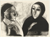 Artist: Dickerson, Robert. | Title: Theatre cafe | Date: 1999, February | Technique: lithograph, printed in black ink, from one stone