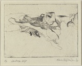 Artist: Hodgkinson, Frank. | Title: Landscape drift | Date: 1954 | Technique: hardground-etching, printed in black ink, from one plate