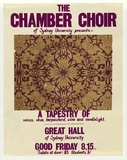 Artist: MACKINOLTY, Chips | Title: The Chamber Choir of Sydney University | Date: c.1975 | Technique: screenprint, printed in colour, from two stencils