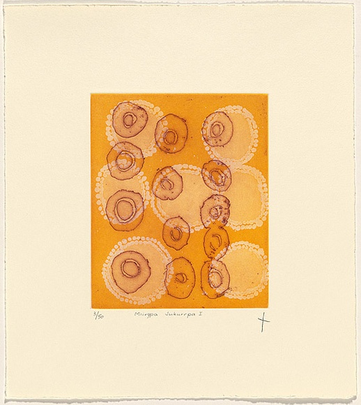 Artist: Kennedy, Lucy Napaljarri. | Title: miinypa jukurrpa l | Date: 2003 | Technique: etching, on one zinc plate