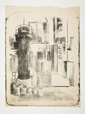 Artist: Courier, Jack. | Title: Incinerator. | Technique: lithograph, printed in black ink, from one stone [or plate]