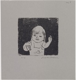 Artist: WILLIAMS, Fred | Title: Isobel in her playsuit | Date: 1964-65 | Technique: etching, drypoint, flat biting, counter proof, printed in black ink, from one copper plate | Copyright: © Fred Williams Estate