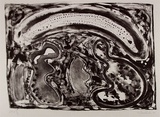 Artist: Danaher, Suzanne. | Title: not titled [In the froth of time?] | Date: 1991, May | Technique: lithograph, printed in black ink, from one stone