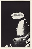 Artist: Arbuz, Mark. | Title: Sydney University Art Workshop (top left section of a 4 part poster). | Date: 1975 | Technique: screenprint, printed in black ink, from one stencil