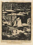Artist: Collins, Albert. | Title: Hobart | Date: c.1920 | Technique: linocut, printed in black ink, from one block