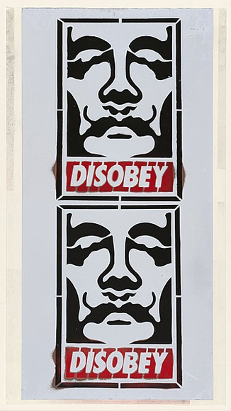 Artist: MARCSTA, | Title: DisObey. | Date: 2003 | Technique: printed in black and red ink, from one stencil
