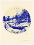 Artist: ROSE, David | Title: Berry's lane as willow pattern plate | Date: 1985 | Technique: screenprint, printed in colour, from multiple stencils