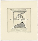 Artist: MITROPOULOS, Connie | Title: Opus | Date: 1996, July/August | Technique: etching, printed in black, from one plate