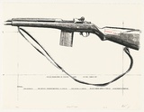 Artist: Kelly, William. | Title: Assault weapon | Date: 1988-93 | Technique: screenprint, printed in black and red ink, from two stencils