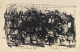 Artist: Halpern, Stacha. | Title: not titled [Paris scene] | Date: 1965 | Technique: lithograph, printed in black ink, from one stone [or plate]