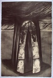 Artist: Johnstone, Ruth. | Title: Crucible | Date: 1988 | Technique: lithograph, printed in black ink, from one stone.