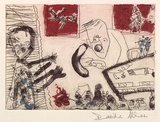 Artist: Allen, Davida | Title: What is reality here? What is fantasy? | Date: 1991, July - September | Technique: etching, softground and aquatint printed in colour, from three plates