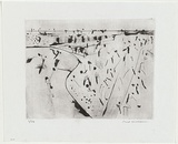 Artist: WILLIAMS, Fred | Title: Plenty Gorge | Date: 1973 | Technique: electric hand engraving tool, roulette, engraving and drypoint, printed in black ink, from one copper plate | Copyright: © Fred Williams Estate