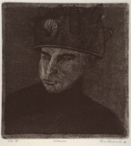 Artist: Anceschi, Eros. | Title: Warrior | Date: 1988 | Technique: etching, aquatint and drypoint, printed in black ink, from one plate