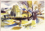 Artist: Jack, Kenneth. | Title: Tarago River, Rokeby | Date: 1960 | Technique: lithograph, printed in colour, from six zinc plates | Copyright: © Kenneth Jack. Licensed by VISCOPY, Australia