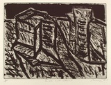 Artist: Lee, Graeme. | Title: Temple and columns | Date: 1988 | Technique: etching and aquatint, printed in black ink, from one plate