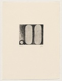 Artist: Friend, Ian. | Title: not titled III (geometric forms) | Date: 1989 | Technique: etching and drypoint, printed in black ink, from one plate | Copyright: © Ian Friend