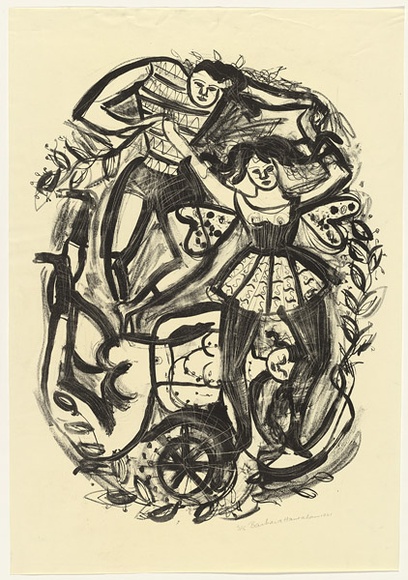 Artist: HANRAHAN, Barbara | Title: not titled | Date: 1961 | Technique: lithograph, printed in black ink, from one stone