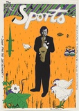 Artist: WORSTEAD, Paul | Title: Sports (Saxophone player). | Date: 1978 | Technique: screenprint, printed in colour, from five stencils, | Copyright: This work appears on screen courtesy of the artist