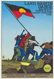 Artist: EARTHWORKS POSTER COLLECTIVE | Title: Land Rights dance. Balmain Town Hall | Date: 1977 | Technique: screenprint, printed in colour, from four stencils