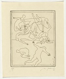 Artist: SELLBACH, Udo | Title: (Jigsaw of bodies) | Date: 1965 | Technique: etching printed in black ink, from one plate