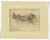 Artist: MacNally, M.J. | Title: (Hillside farm) | Date: 1899 | Technique: etching, printed in black ink, from one plate