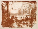 Artist: Conder, Charles. | Title: The salute. | Date: c.1906 | Technique: transfer-lithograph, printed in red ink, from one stone