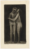 Artist: WILLIAMS, Fred | Title: Adam and Eve | Date: 1960 | Technique: deep etch, aquatint, engraving, drypoint, printed in black ink, from one plate | Copyright: © Fred Williams Estate